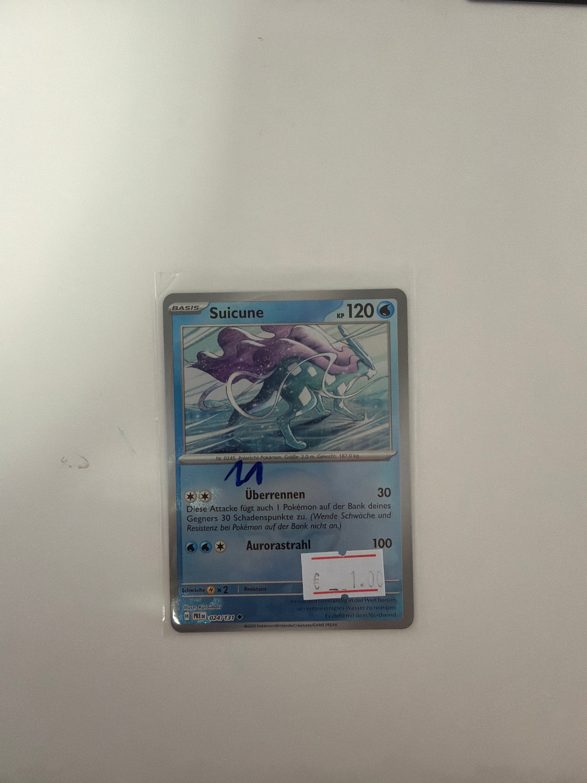 Pokémon Karte Holo Suicune 024/131 Deutsch