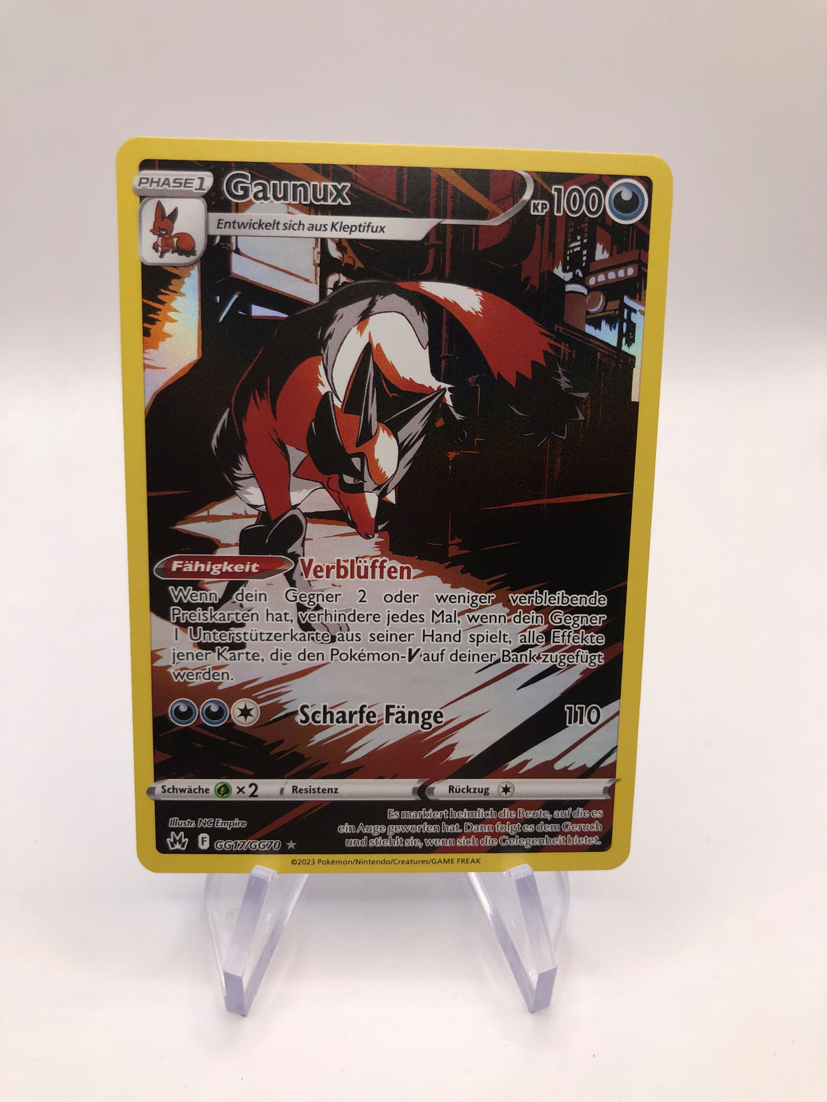 Pokemon Karte Art-Rare Gaunux GG17/GG70 Deutsch