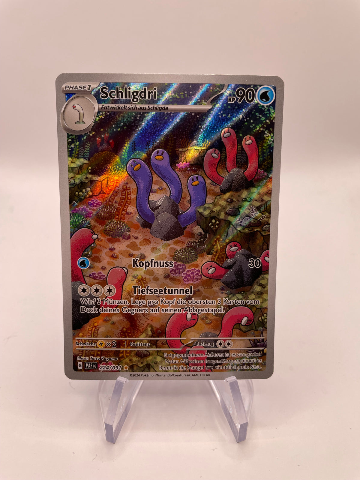 Pokemon Karte Art Rare Schlingdri 224/91 Deutsch