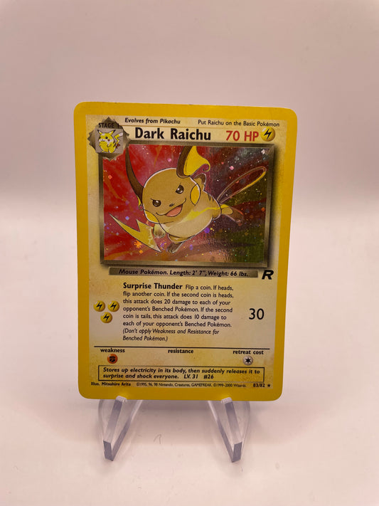 Pokemon Karte Holo Dunkles Raichu 83/82 Englisch
