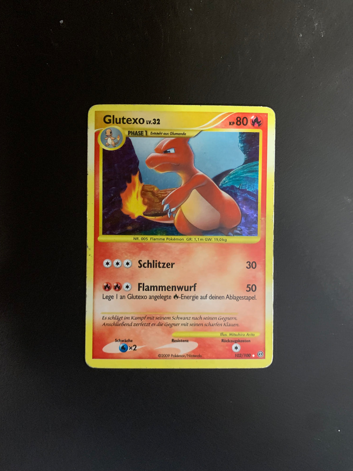 Pokemon Karte Holo Glutexo 102/100 Deutsch
