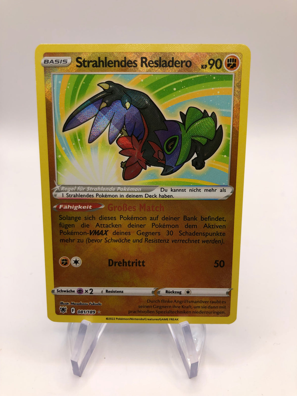 Pokemon Karte Strahlendes Resladero 81/189 Deutsch