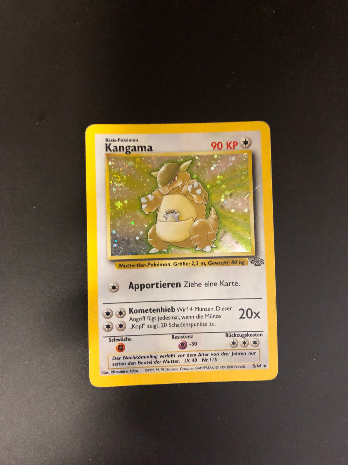 Pokemon Karte Holo Fossil Kangama 5/64 Deutsch