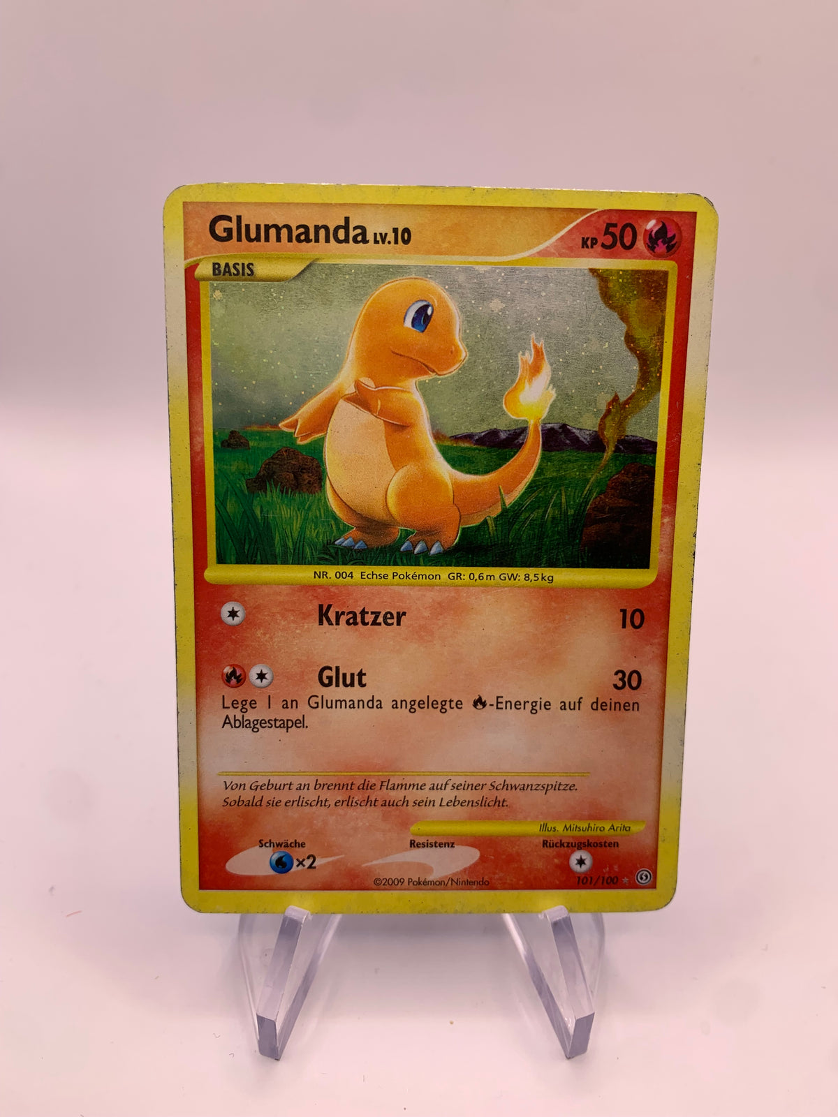 Pokemon Karte Holo Glumanda 101/100 Deutsch
