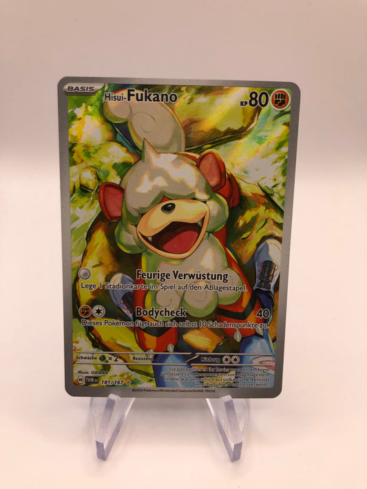 Pokemon Karte Art-Rare Hisui Fukano 181/167 Deutsch
