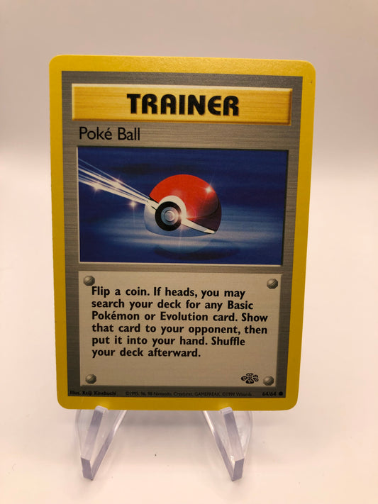 Pokemon Karte Jungel Trainer Poke Ball 64/64 Englisch