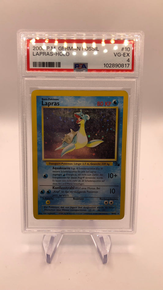 Pokemon Karte PSA 4 Holo Lapras 10/62 Deutsch