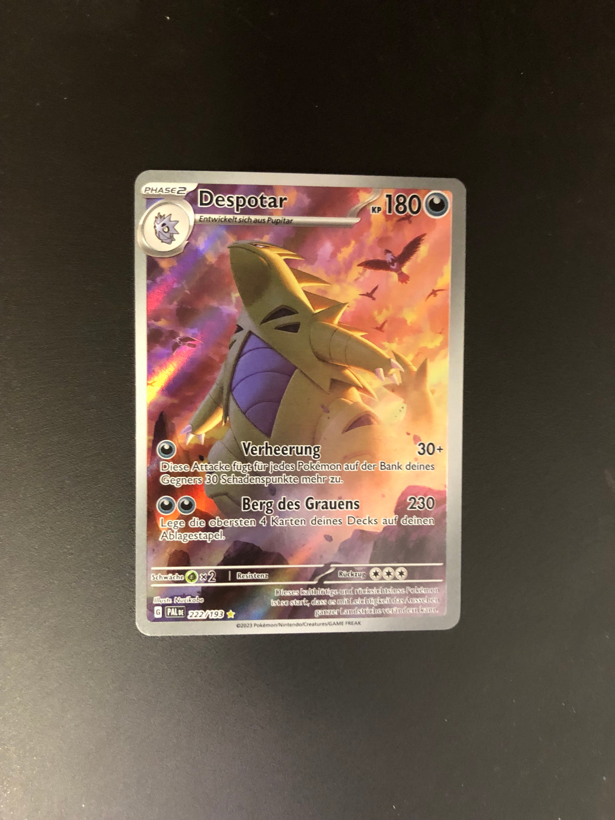 Pokemon Karte Art-Rare Despotar 222/193 Deutsch