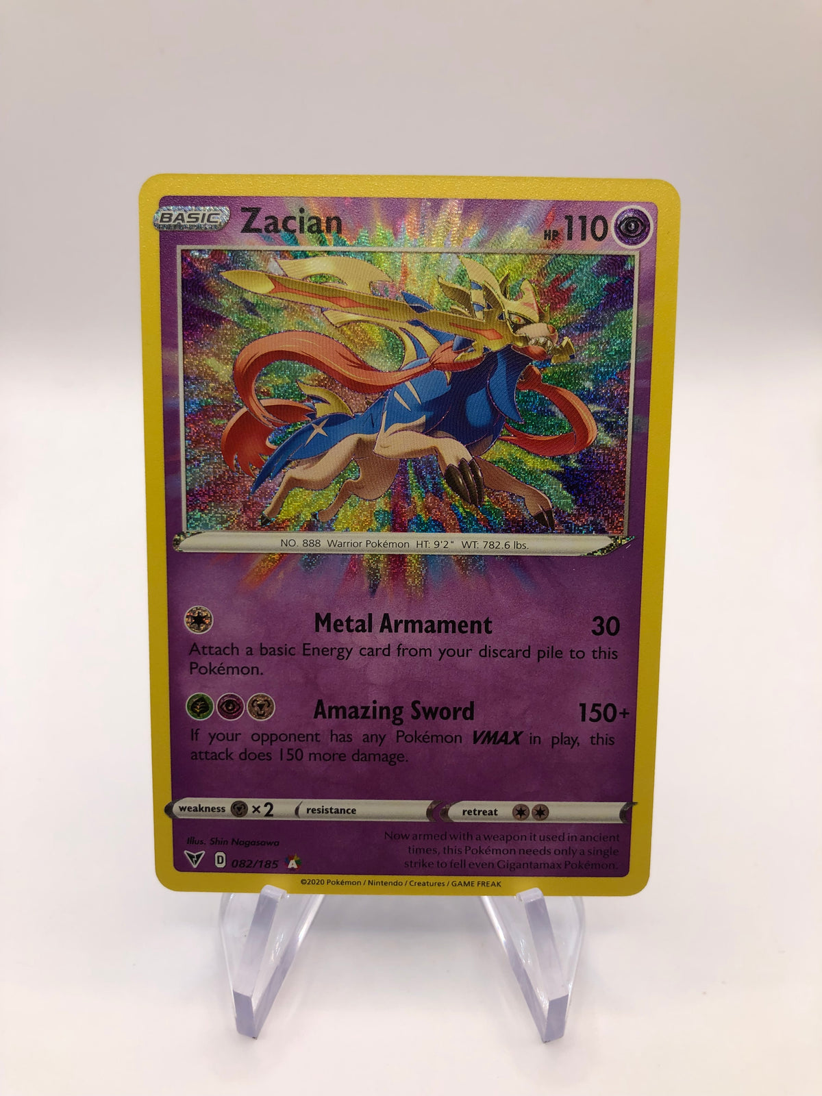 Pokemon Karten Amazing Rare Zacian 82/185 Englisch