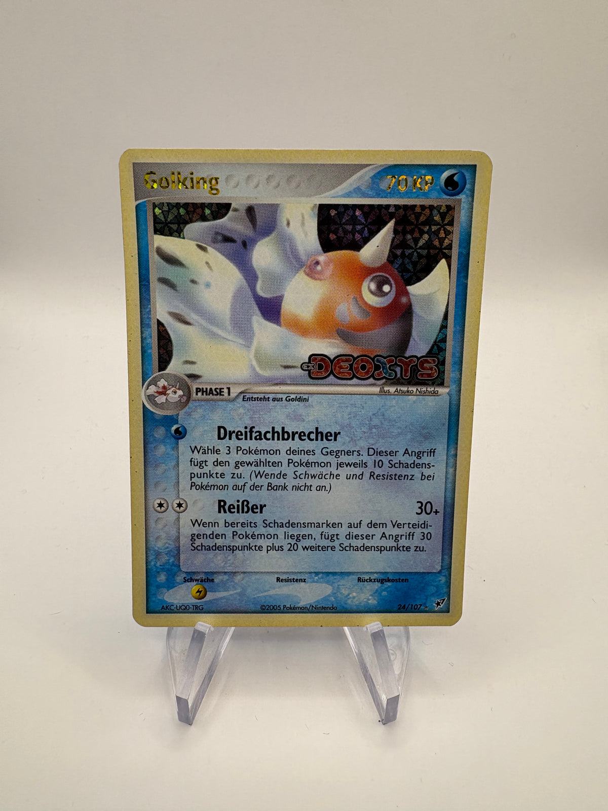 Pokemon Karte Revers Stamp Golking 24/107 Deutsch