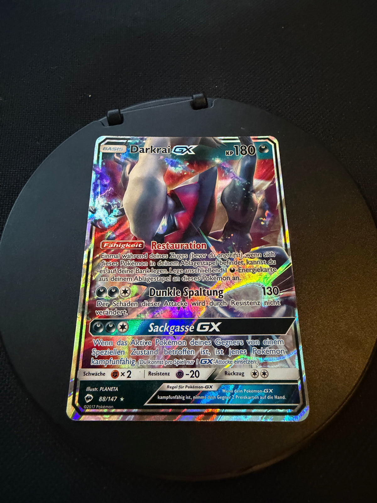 Pokemon Karte GX Darkrai 88/147 Deutsch