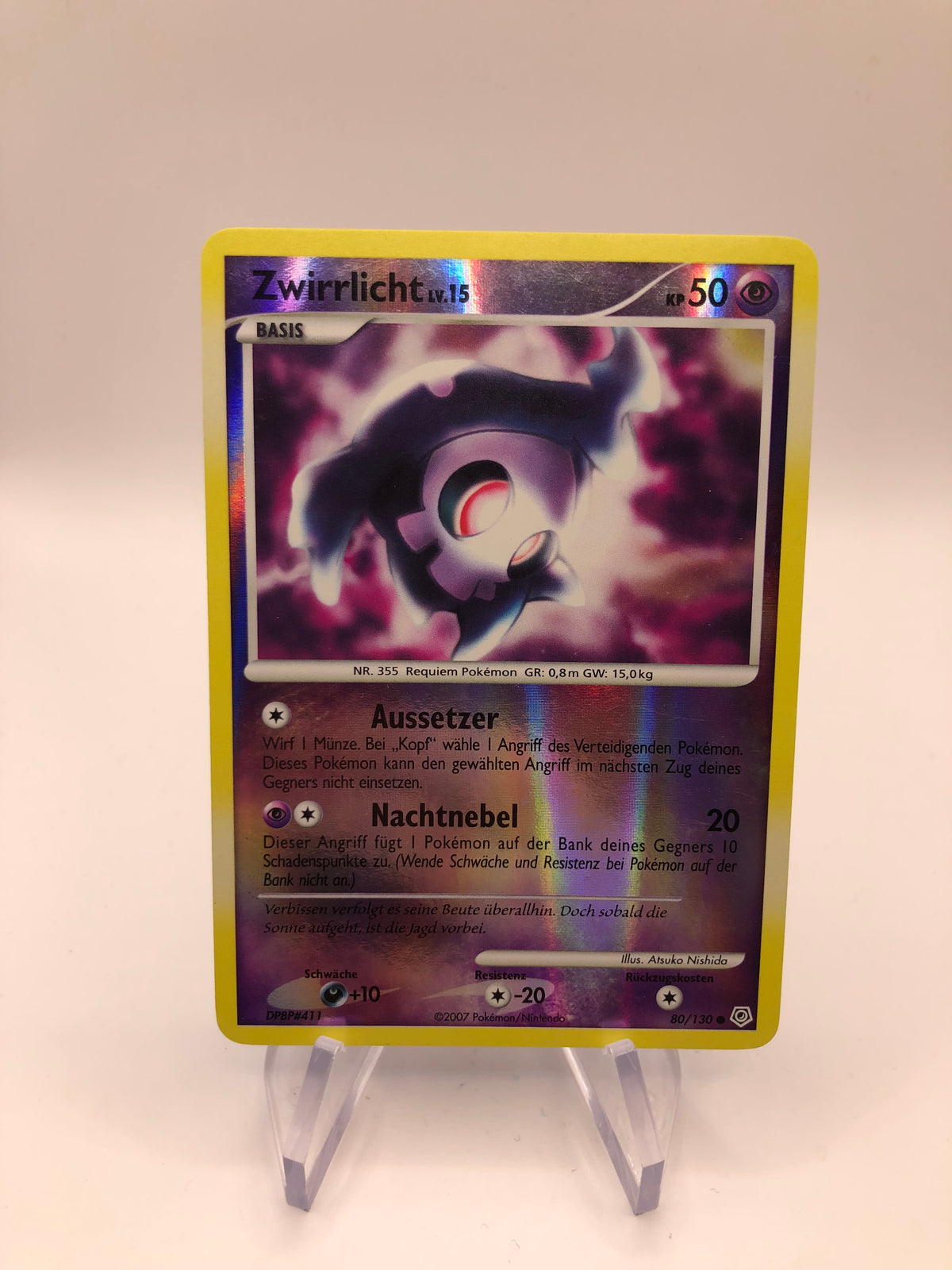 Pokemon Karte Revers Zwirrlicht 80/130 Deutsch