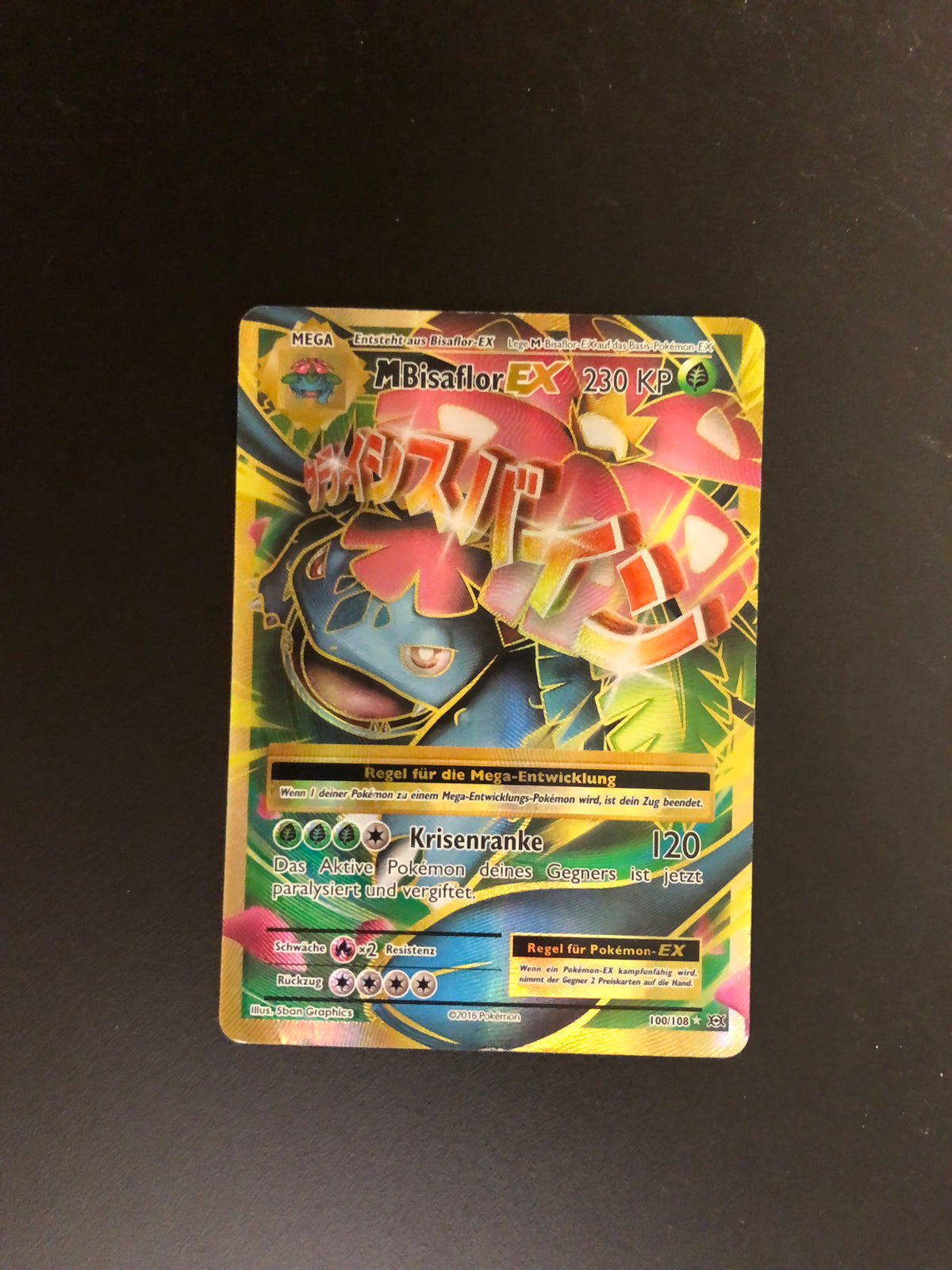 Pokemon Karte EX Mega Bisaflor 100/108 Deutsch