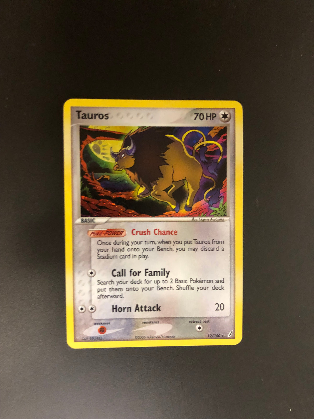 Pokemon Karte Holo Tauros 12/100 Englisch