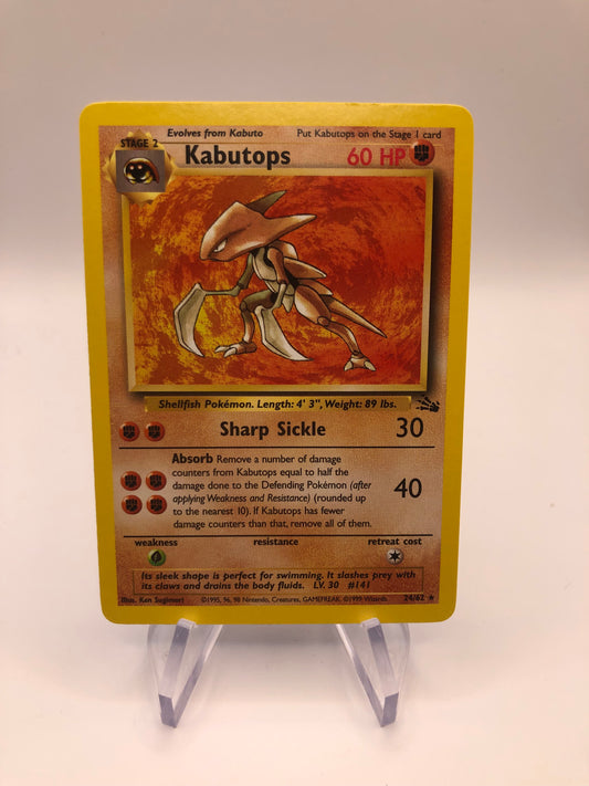 Pokemon Karte Fossil Kabutops 24/62 Englisch