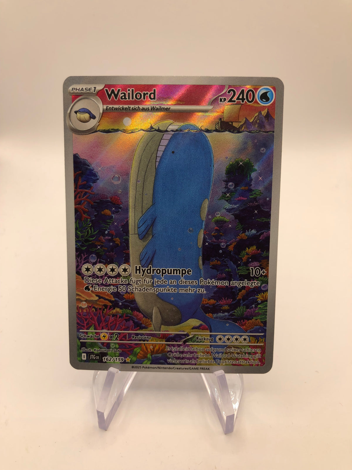 Pokemon Karte Art-Rare Wailord 162/159 Deutsch