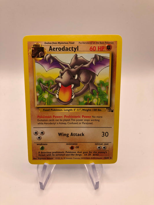 Pokemon Karte Fossil Aerodactyl 16/62 Englisch
