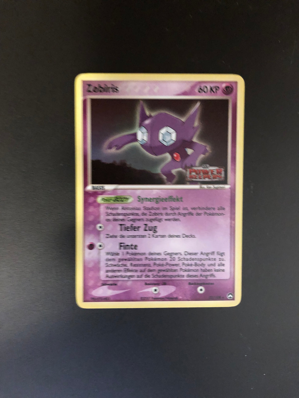 Pokemon Karte Revers Stamp Zobiris 22/108 Deutsch