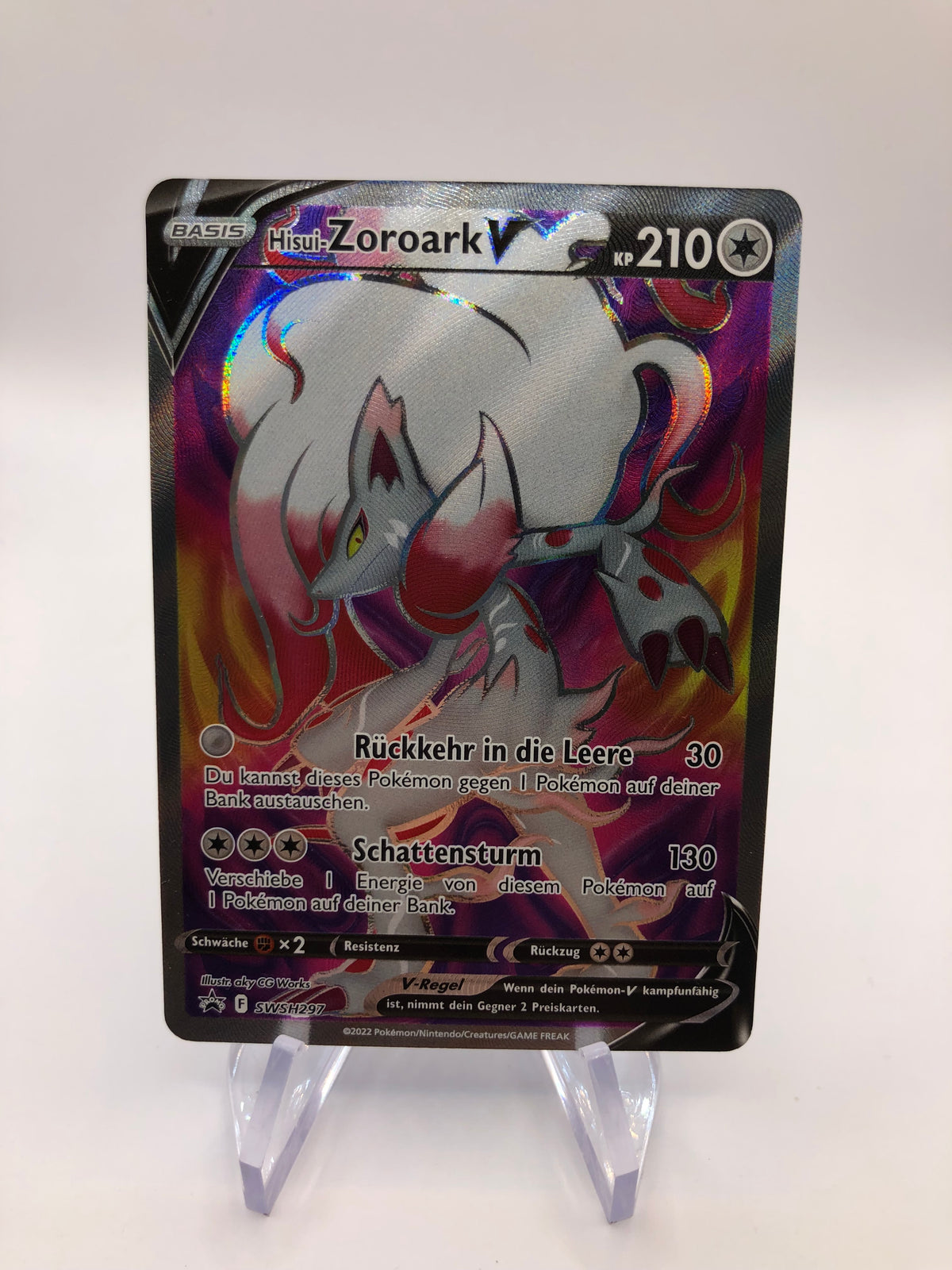 Pokemon Karten V Fullart Hisui Zoroark SWSH297 Deutsch