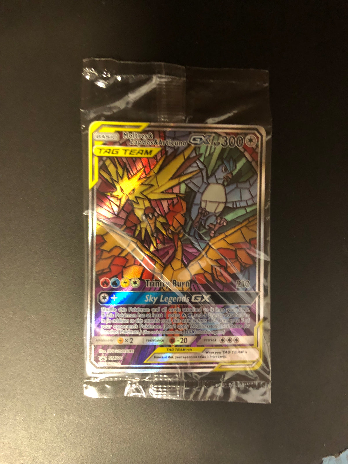 Pokemon Karte Alt-Art Prom GX Tag Team Moltres&Zapdos&Articuno SM210 Englisch