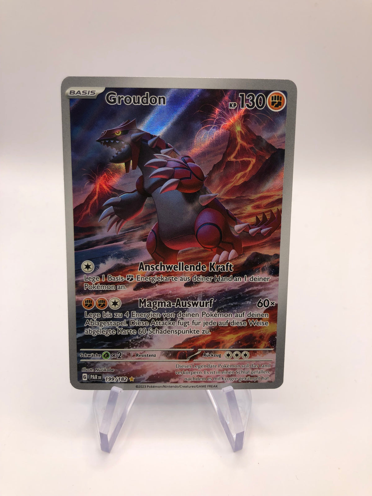 Pokemon Karte Art-Rare Groudon 199/182 Deutsch