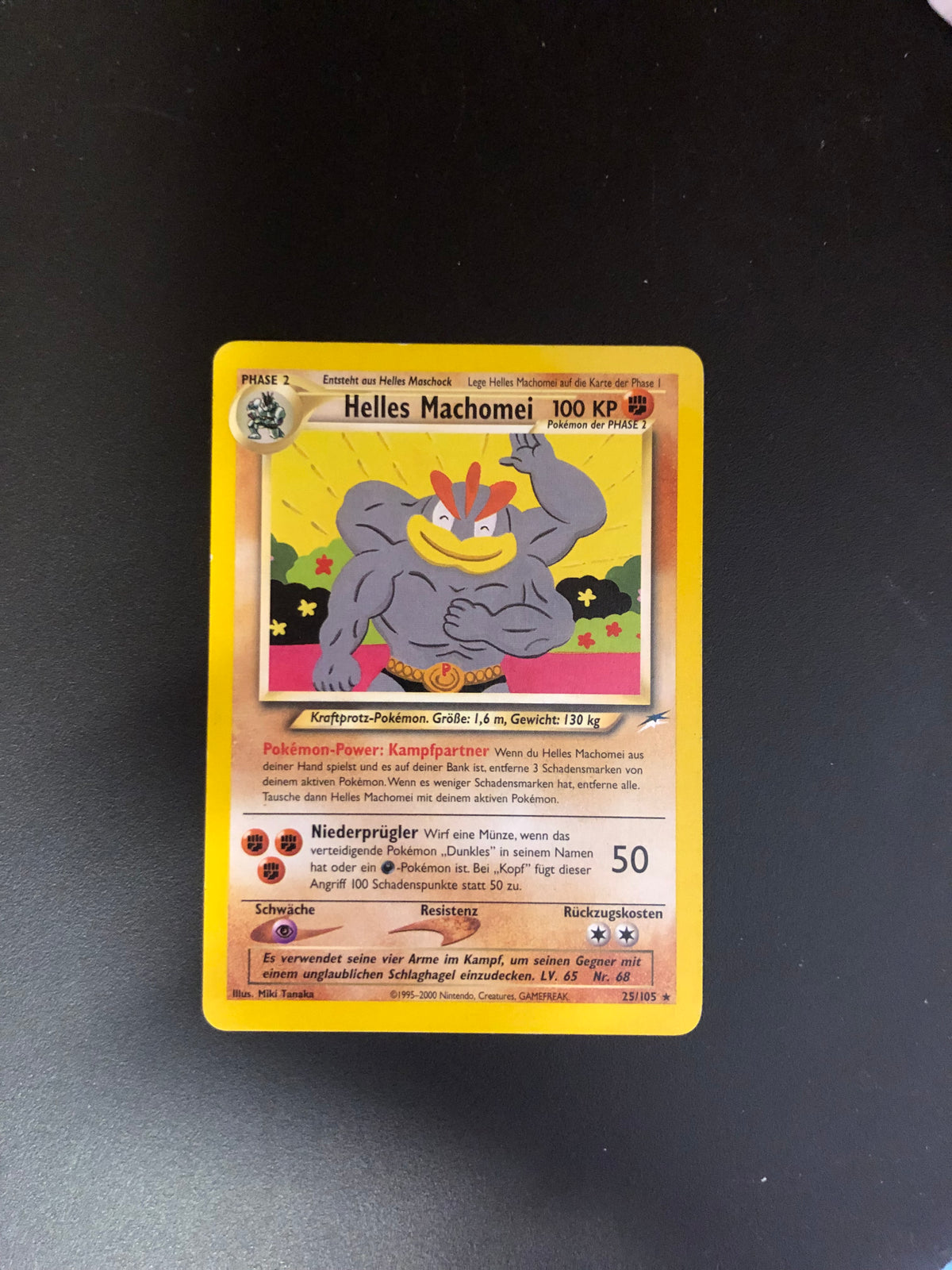 Pokemon Karten Helles Machomei 25/105 Deutsch