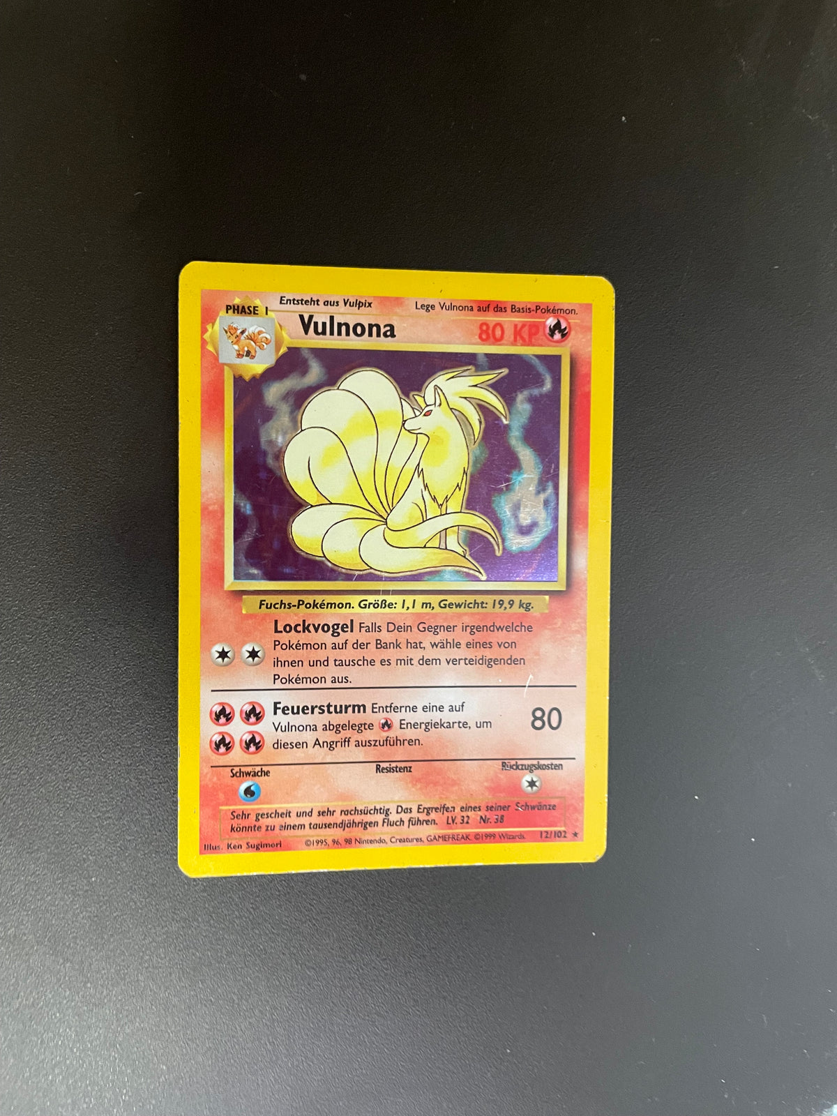 Pokemon Karte Holo Vulnona 12/102 Deutsch