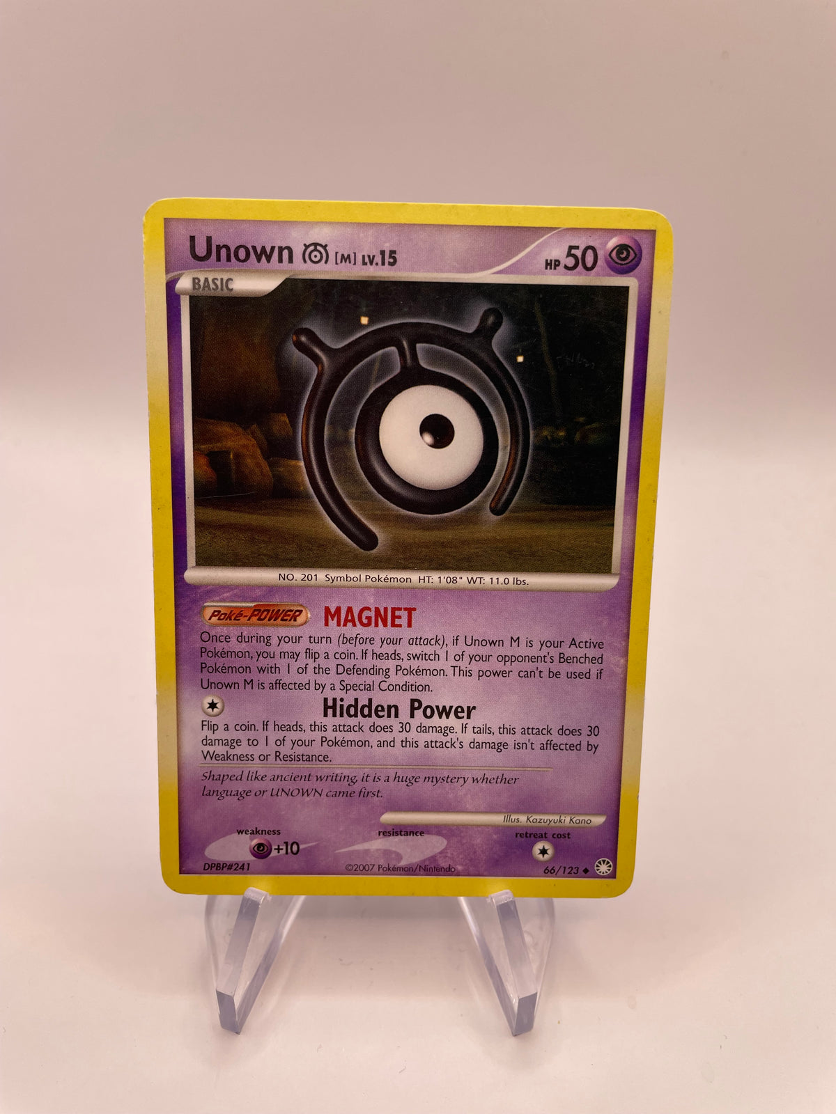 Pokémon Karte Unown 66/123 Englisch