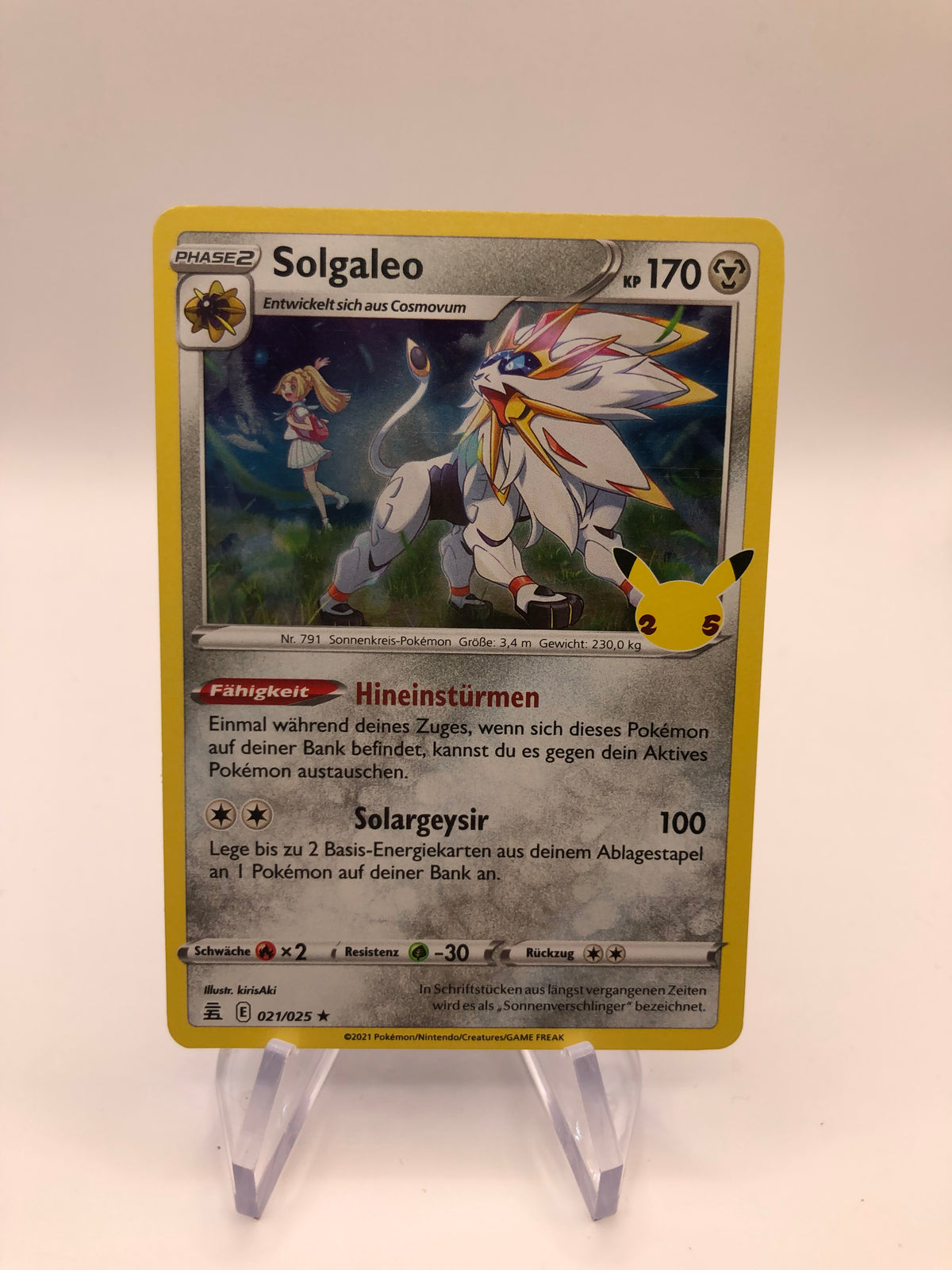 Pokemon Karte Holo Celebration Solgaleo 21/25 Deutsch