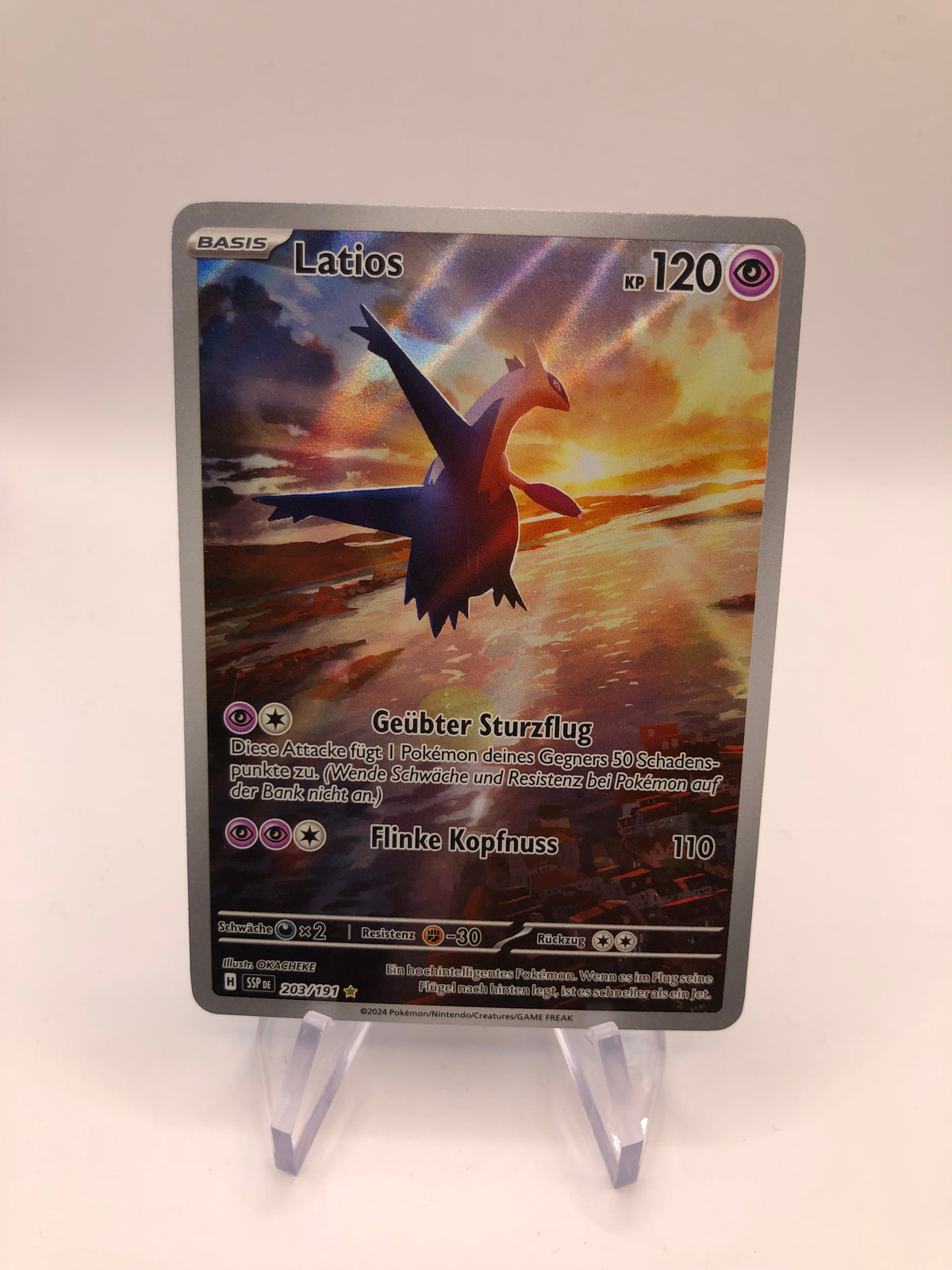 Pokemon Karte Art-Rare Latios 203/191 Deutsch