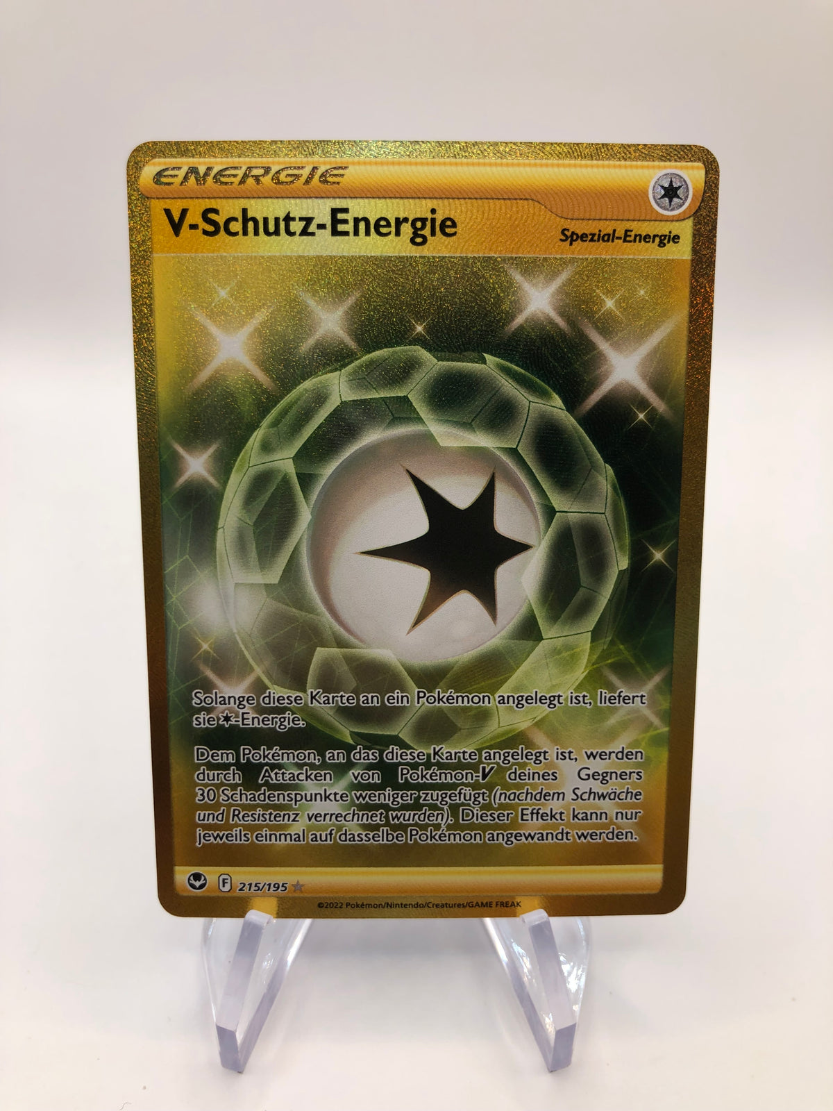 Pokemon Karte Energie Gold V-Schutz-Energie 215/195 Deutsch