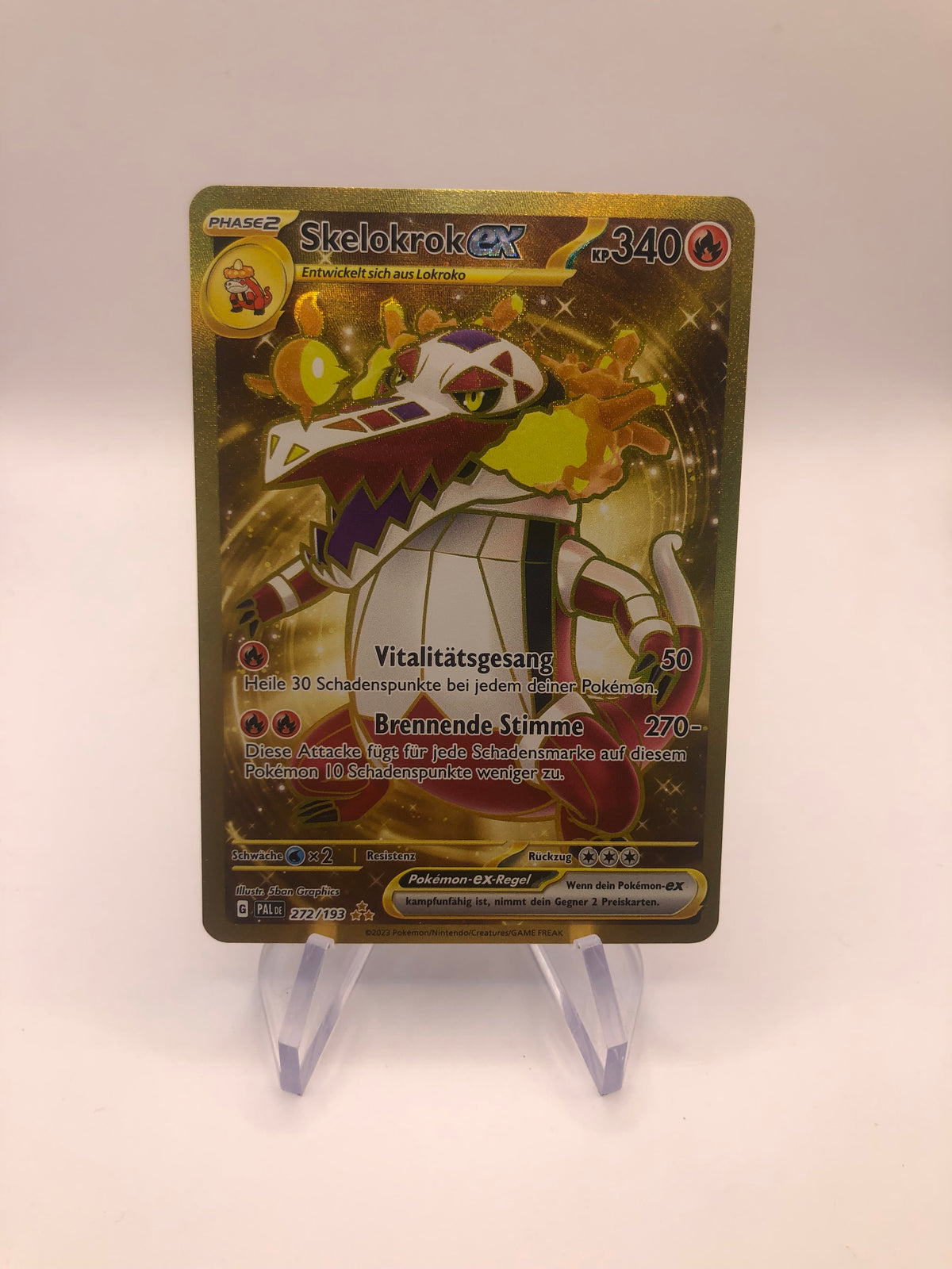 Pokemon Karte Ex Gold Skelokrok 272/193 Deutsch