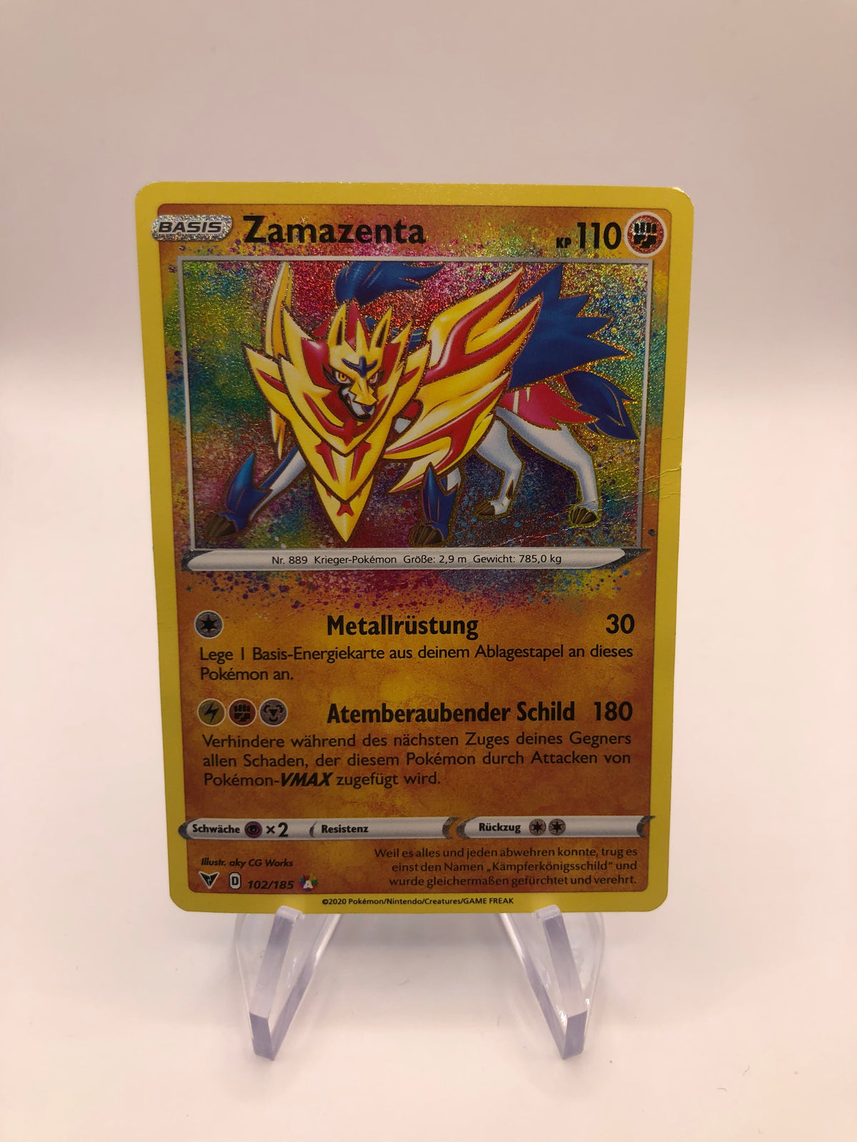 Pokemon Karte Zamazenta 102/185 Deutsch