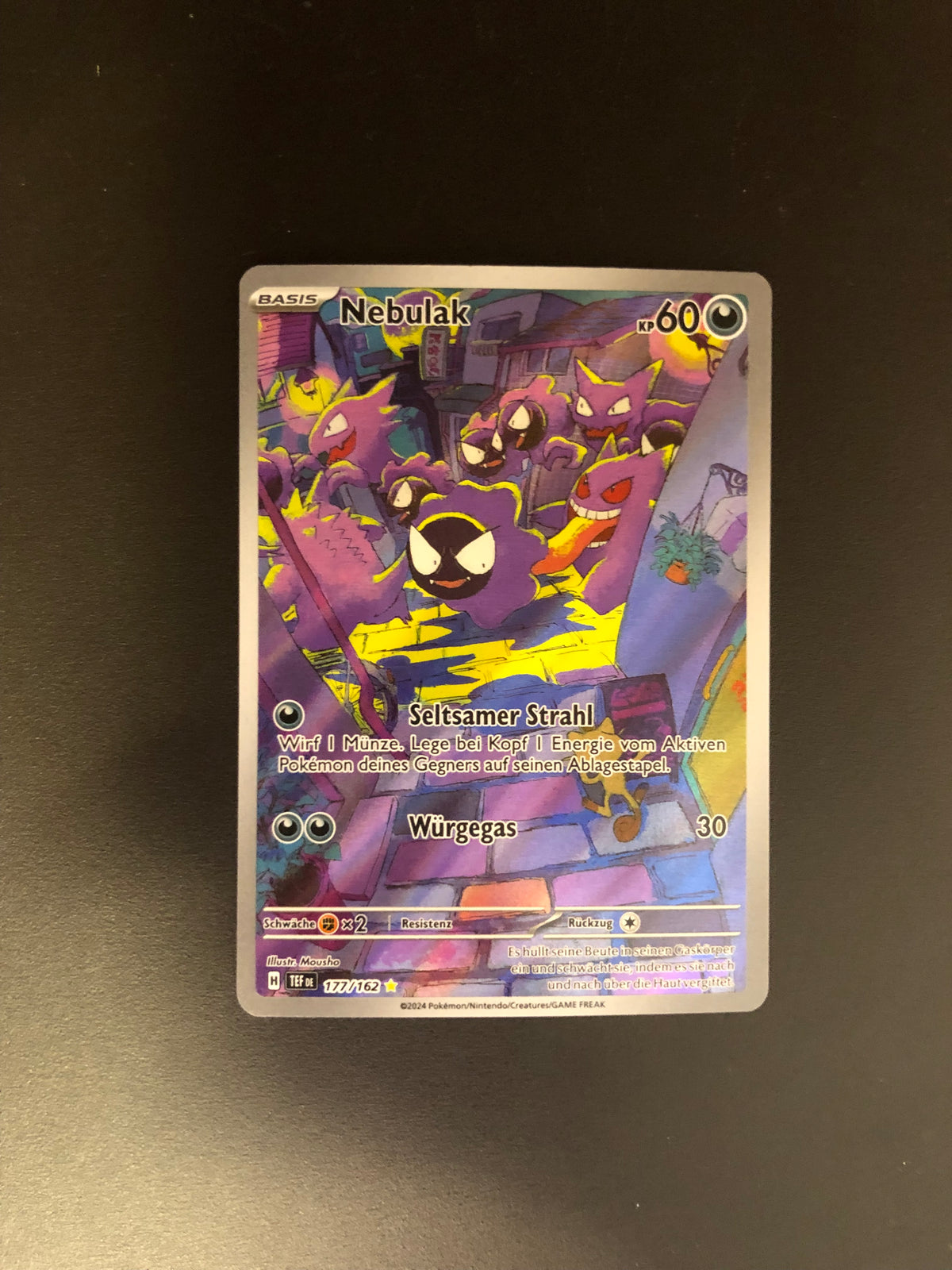 Pokemon Karte Art-Rare Nebulak 177/162 Deutsch