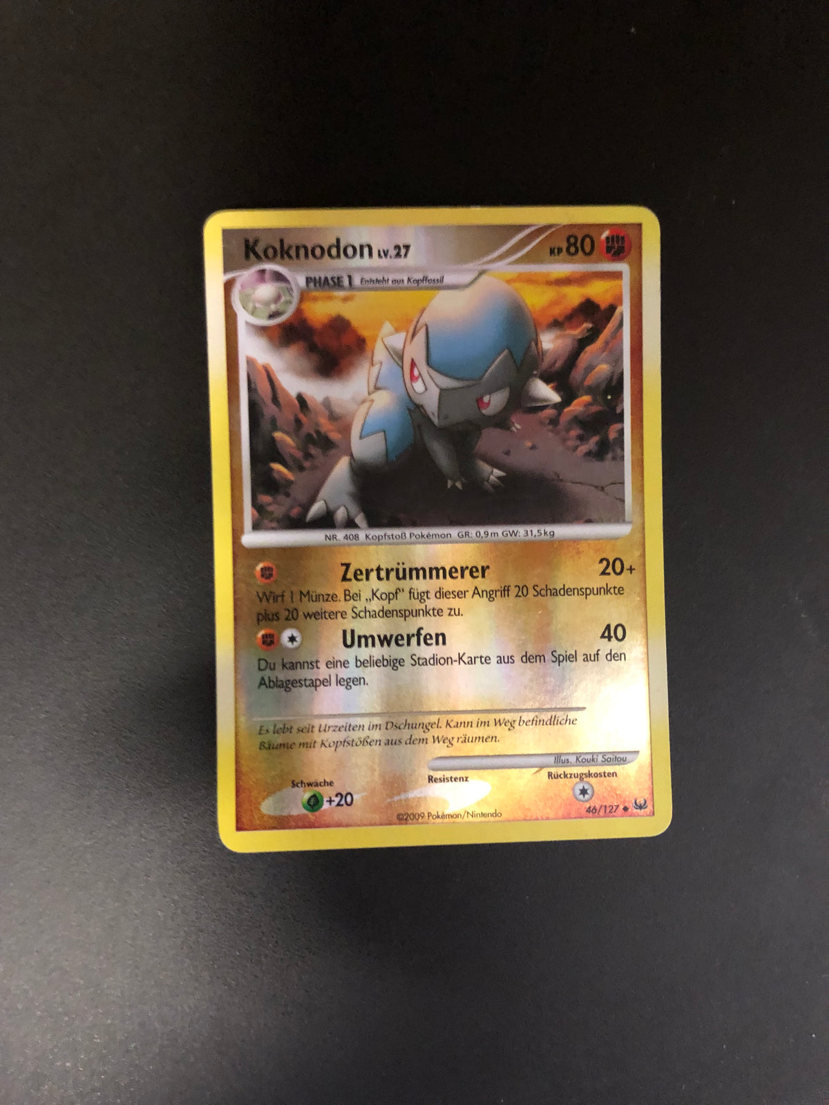 Pokemon Karte Revers Koknodon 46/127 Deutsch