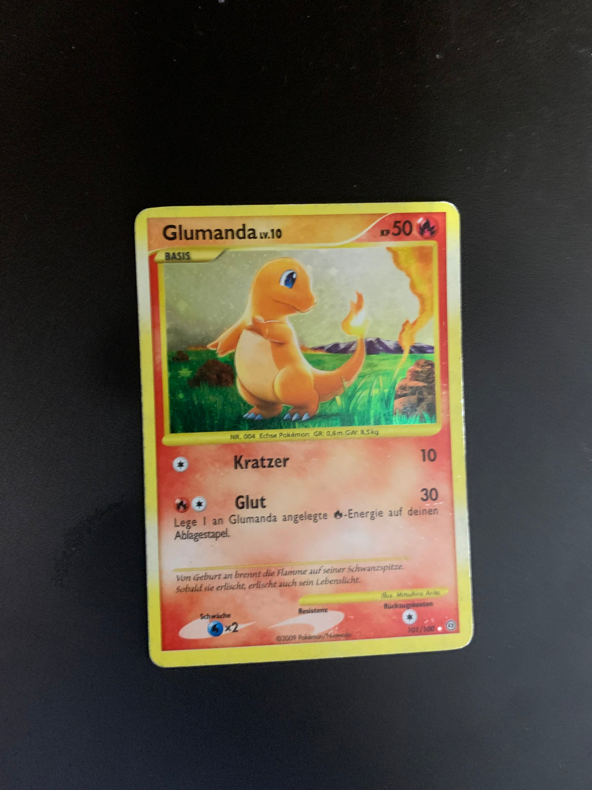 Pokemon Karte Holo Glumanda 101/100 Deutsch