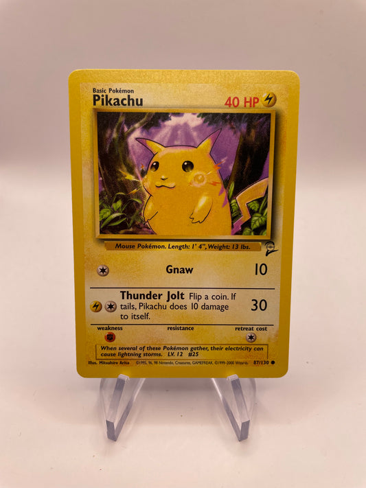 Pokemon Karte Base-Set 2 Pikachu 87/130 Englisch