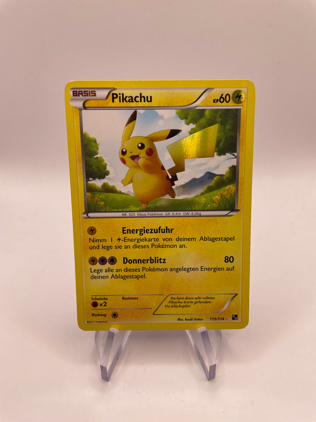 Pokemon Karte Revers Pikachu 115/114 Deutsch