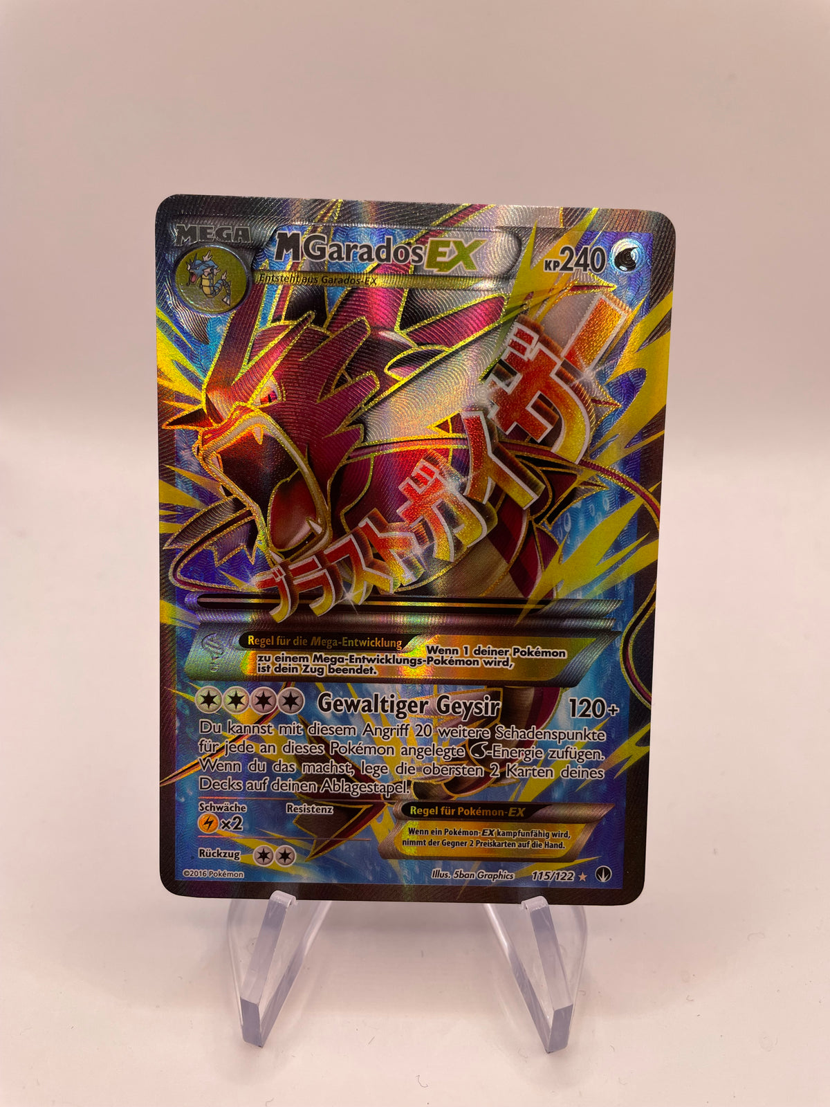 Pokemon Karte EX Mega Garados 115/122 Deutsch