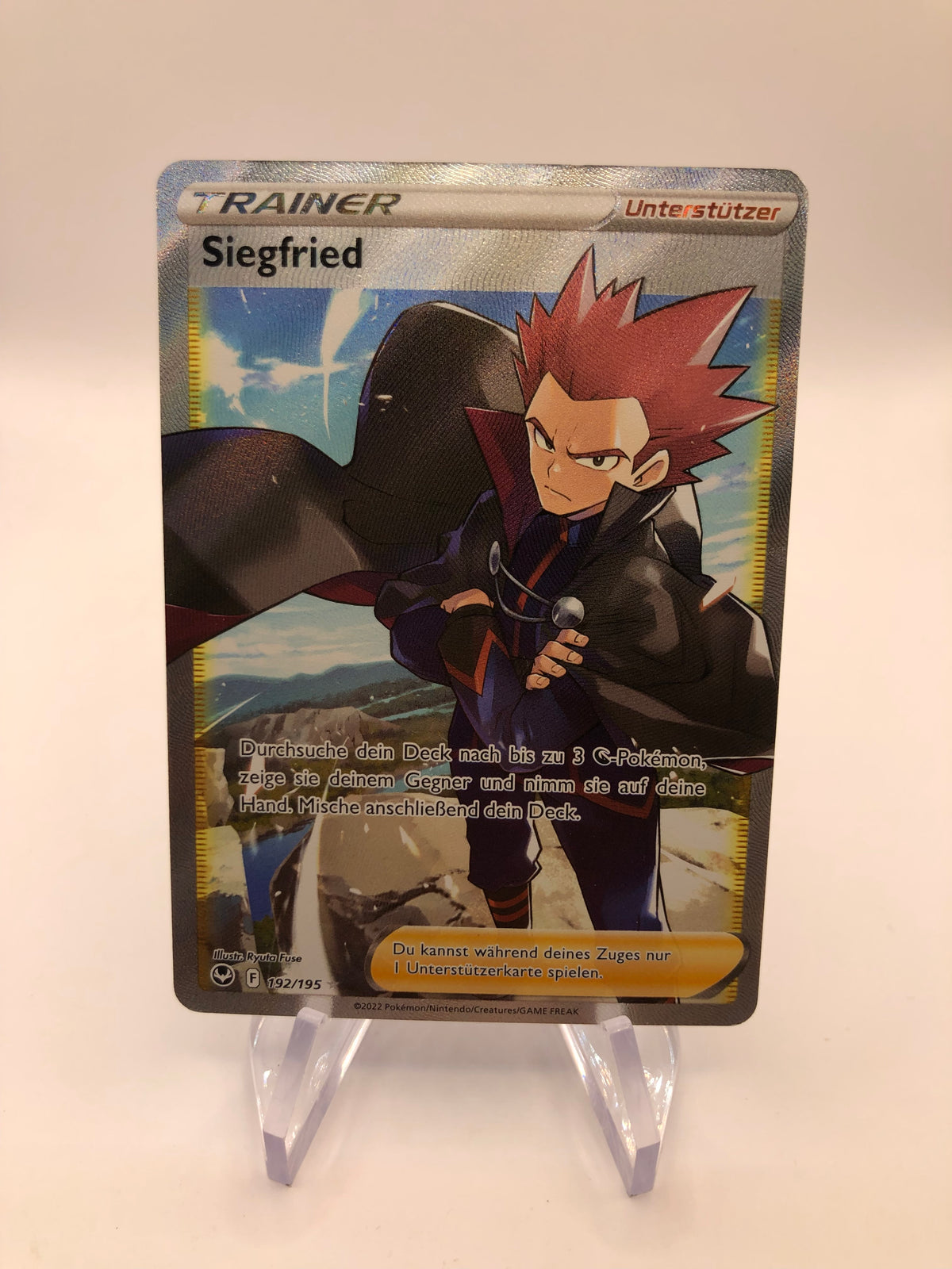 Pokemon Karten Trainer Fullart Siegfried 192/195 Deutsch