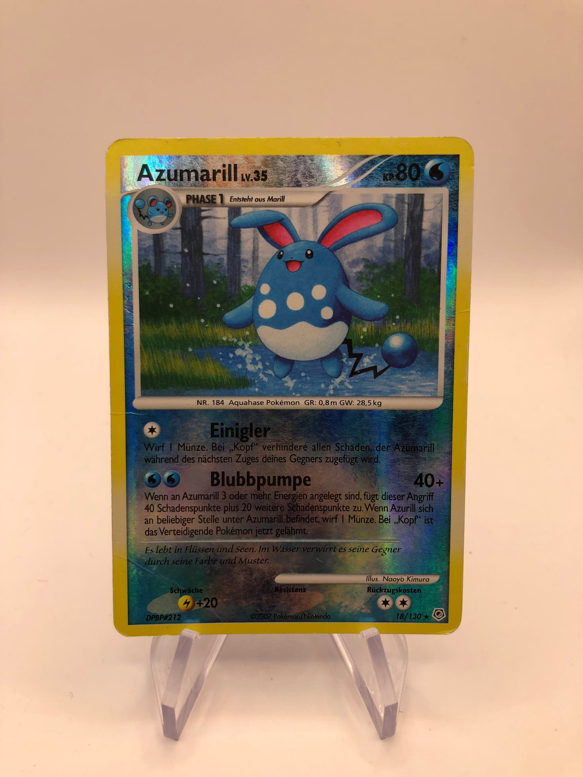 Pokemon Karte Revers Azumarill 18/130 Deutsch