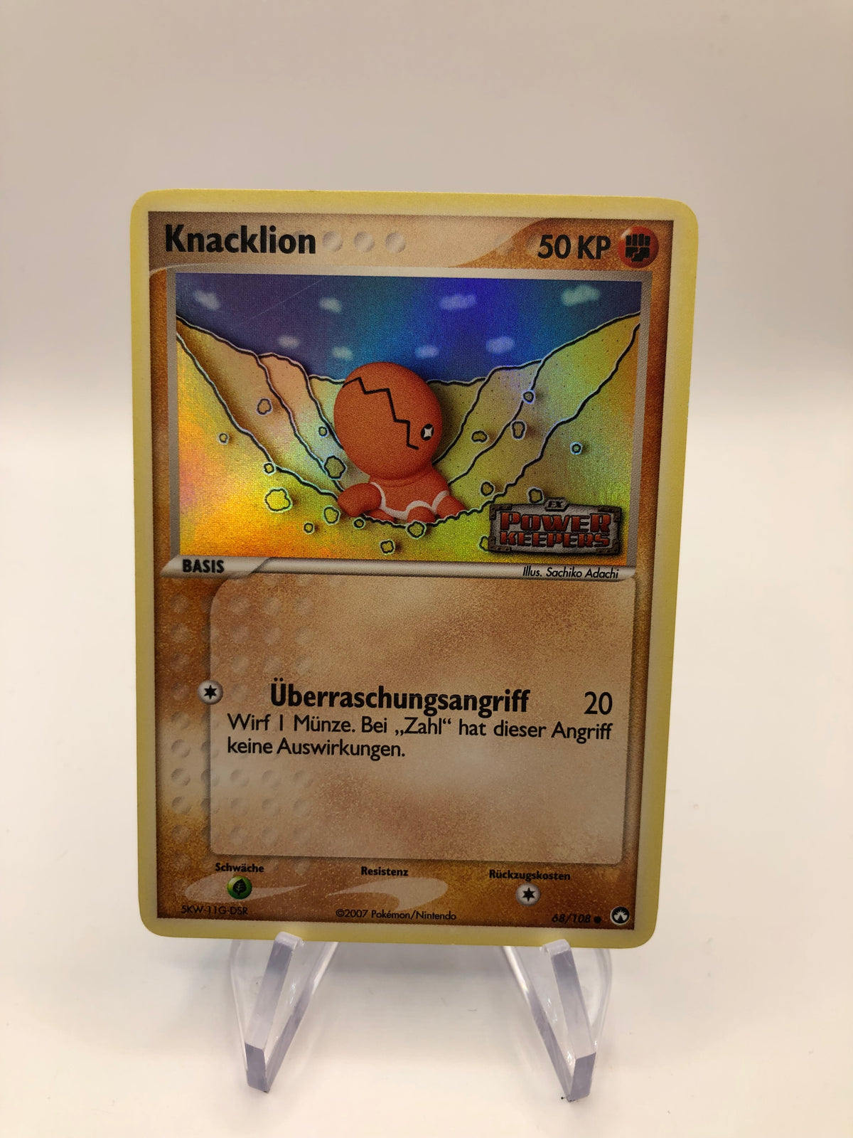 Pokemon Karte Revers Stamp Knacklion 68/108 Deutsch