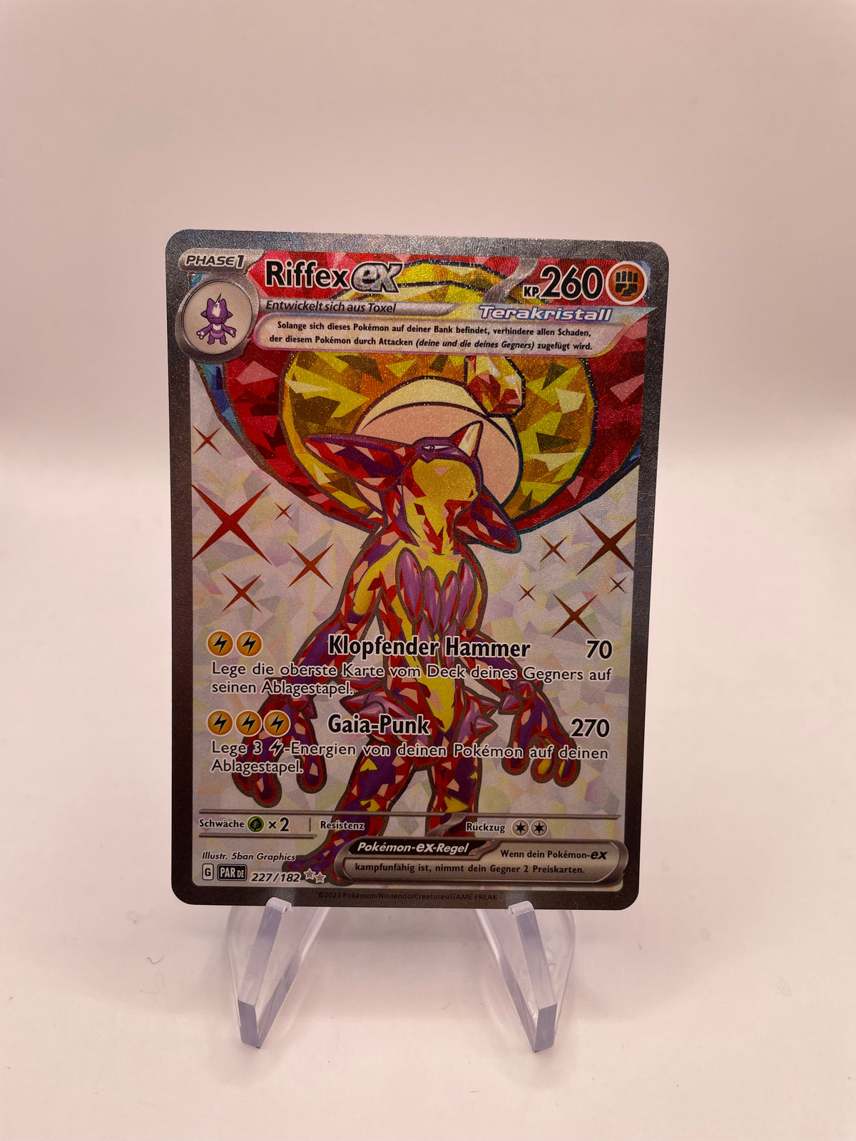 Pokemon Karte Ex Riffex 227/182 Deutsch
