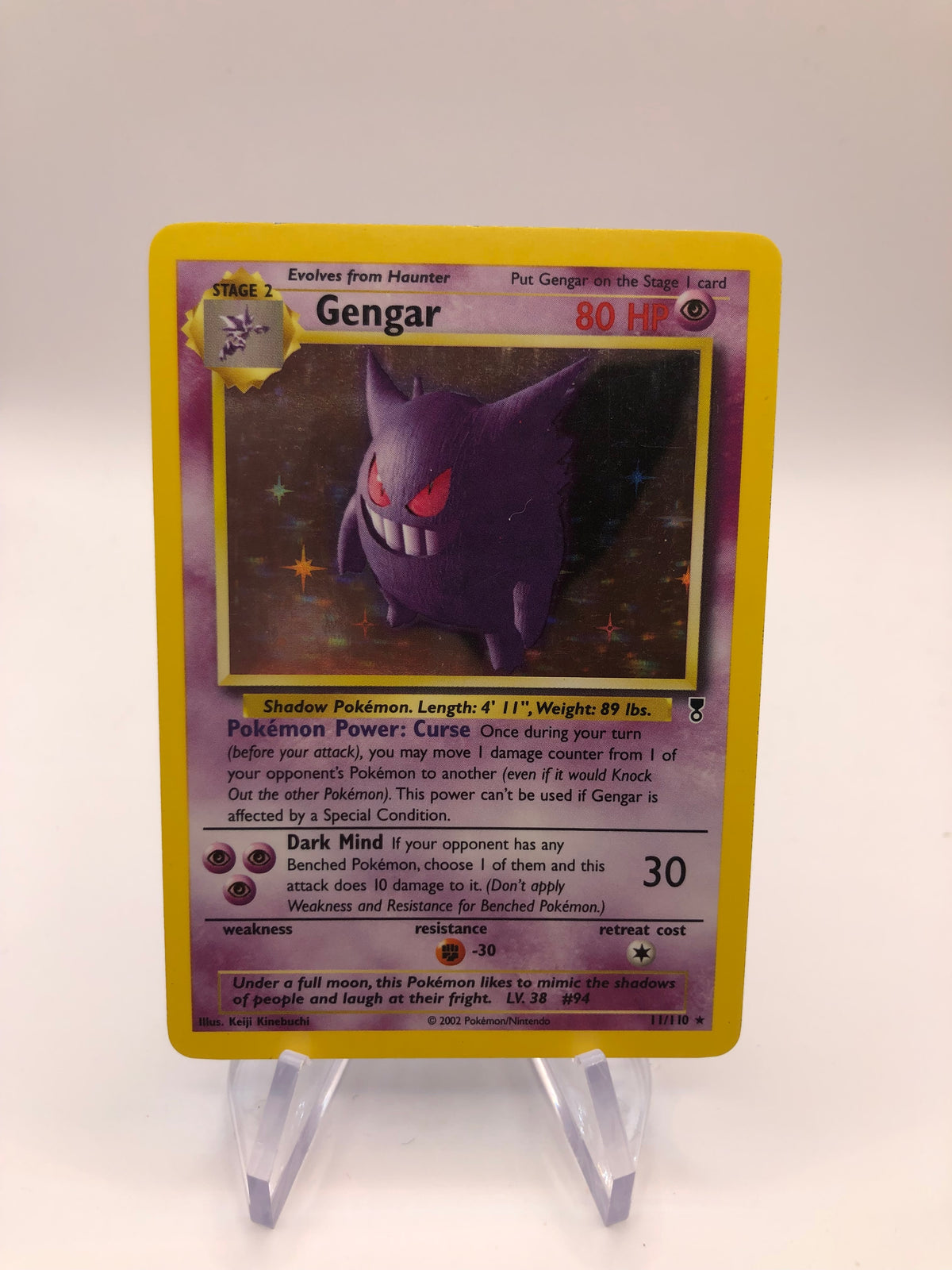 Pokemon Karte Holo Gengar 11/110 Englisch
