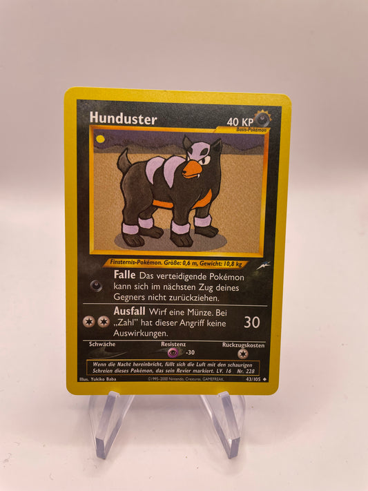 Pokemon Karte Neo Destiny Hunduster 43/105 Deutsch