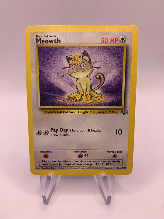 Pokemon Karte Meowth 56/64 Jungel Englisch