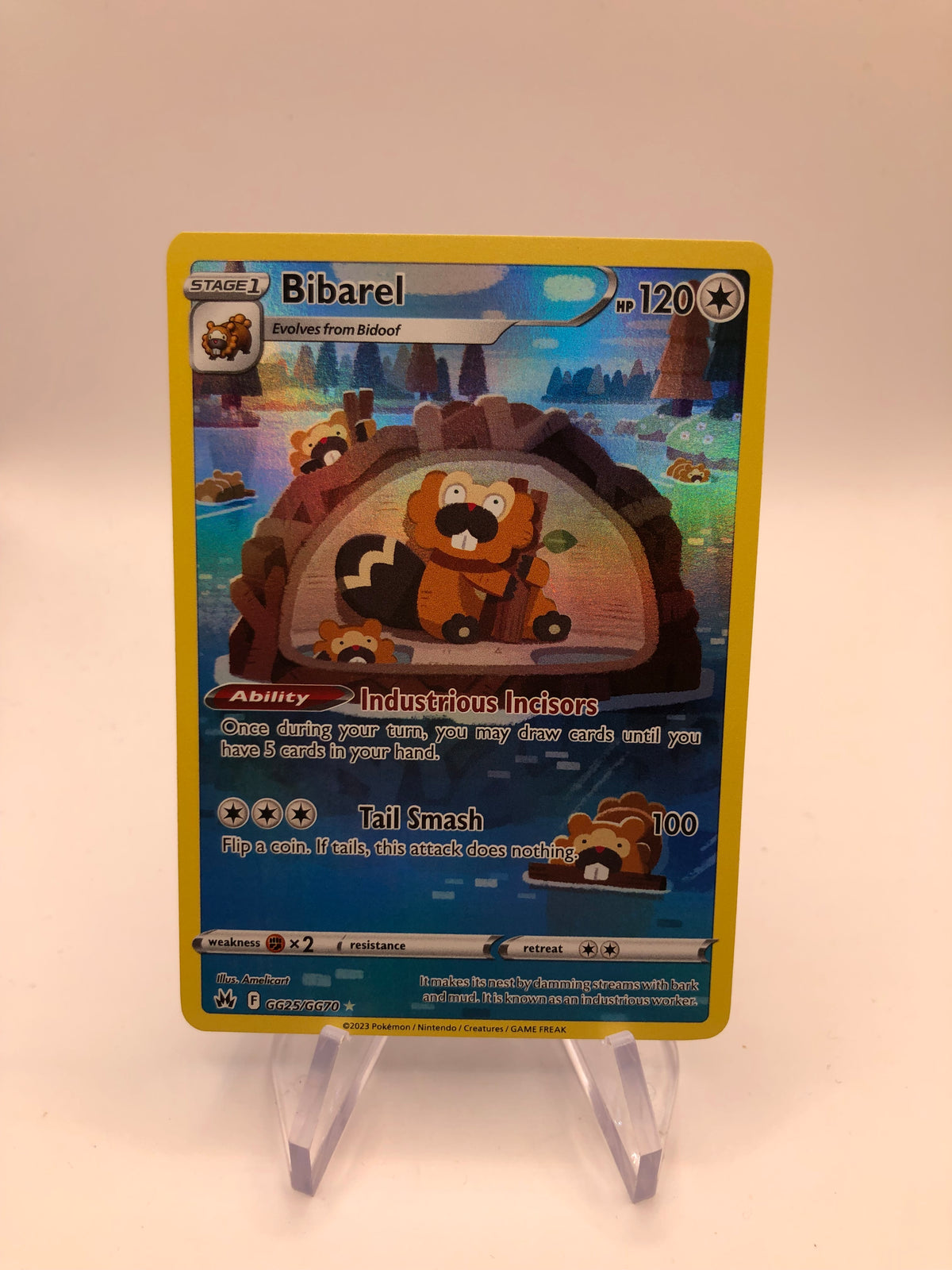 Pokemon Karte Art-Rare Bibarel GG25/GG70 Englisch