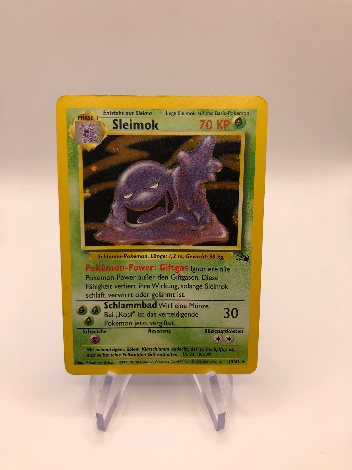 Pokemon Karte Holo Fossil Sleimok 13/62 Deutsch