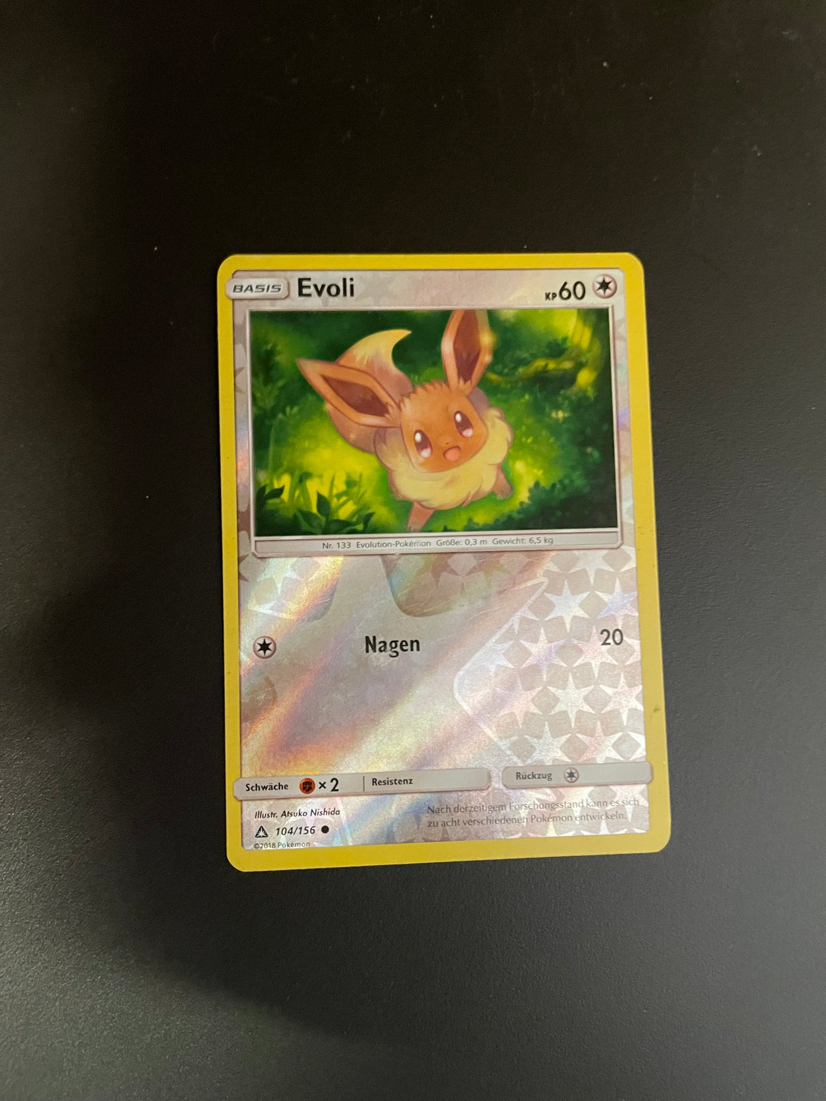 Pokemon Karte Evoli Reverse 104/156 Deutsch