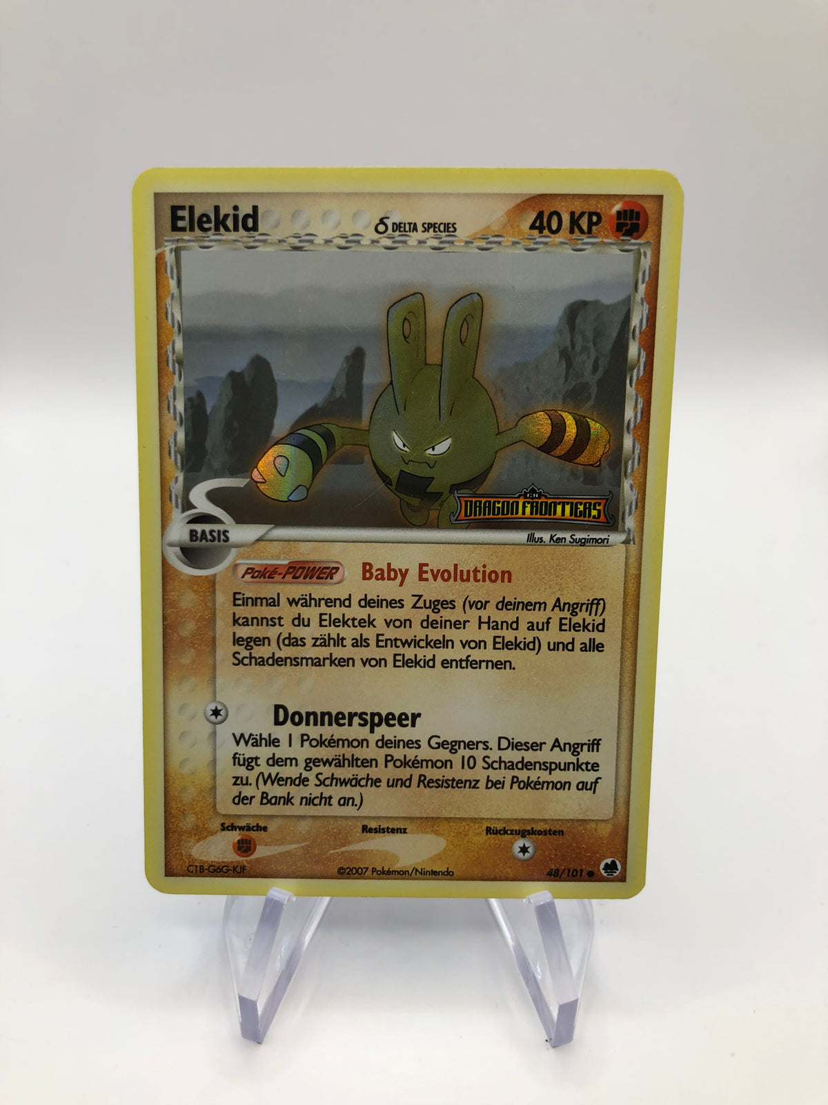 Pokemon Karte Revers Stamp Elekid 48/101 Deutsch